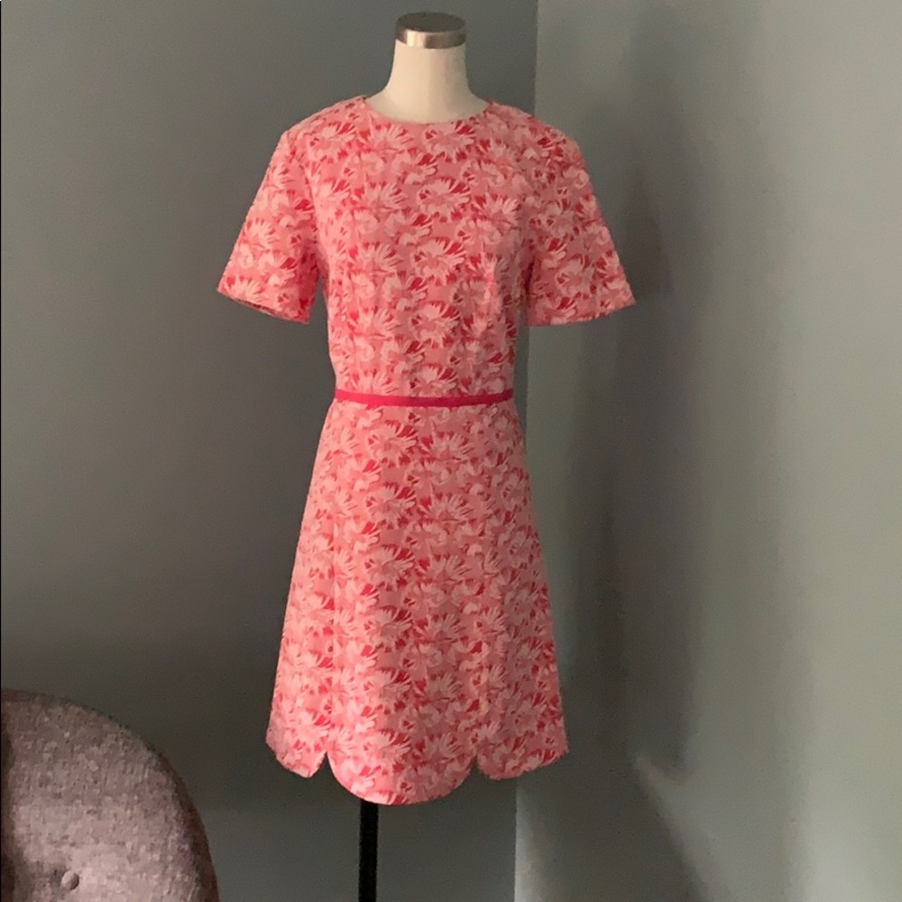 Draper James “Lipstick Red” jacquard dress